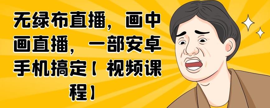无绿布直播,画中画直播,一部安卓手机搞定【视频课程】-91搞钱