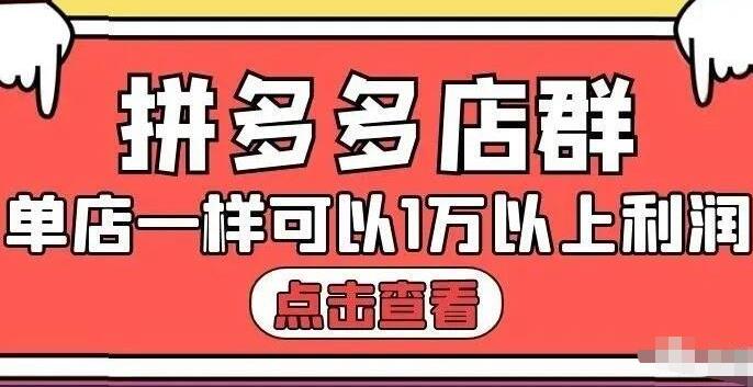拼多多店群单店一样可以产出1万5以上利润【付费文章】-91搞钱