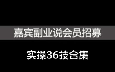 嘉宾副业说实操36技合集,价值1380元-91搞钱