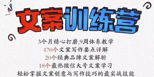龙小天《文案训练营》全面系统解决文案写作难题！-91搞钱