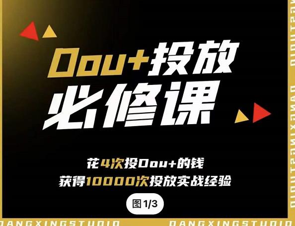 代同学DOU+投放训练营，用付费流量撬动大额自然流量，过得超额变现转化-91搞钱