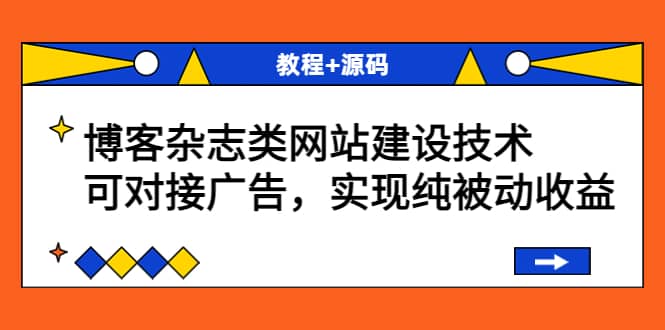 博客杂志类网站建设技术,可对接广告,实现纯被动收益(教程+源码)-91搞钱