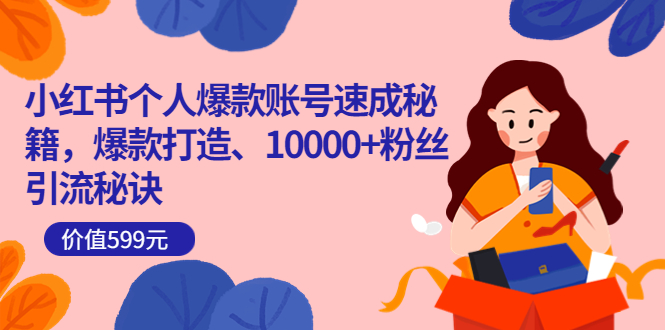 小红书个人爆款账号速成秘籍,爆款打造、10000+粉丝引流秘诀(价值599)-91搞钱