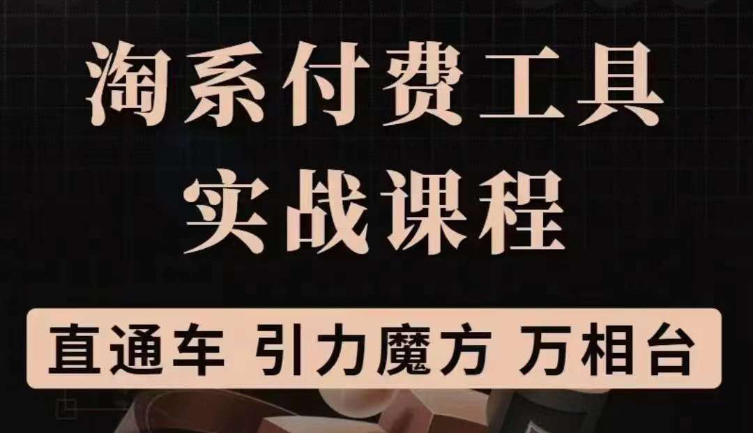 淘系付费工具实战课程【直通车、引力魔方】战略优化,实操演练(价值1299)-91搞钱
