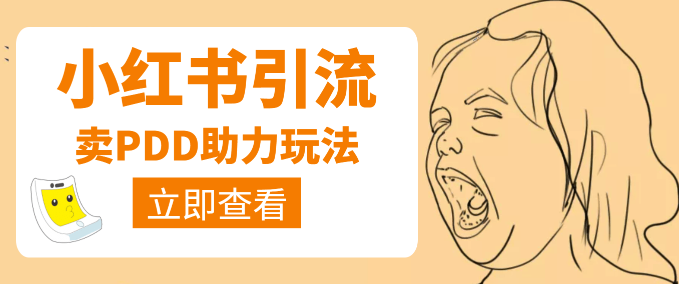 利用小红书卖拼多多助力-91搞钱