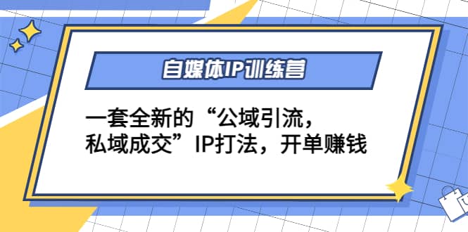 自媒体IP训练营(12+13期)一套全新的“公域引流,私域成交”IP打法-91搞钱
