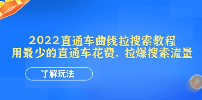 2022直通车曲线拉搜索教程:用最少的直通车花费,拉爆搜索流量-91搞钱