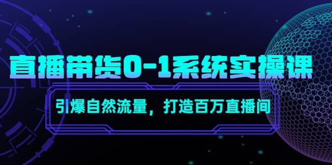 直播带货0-1系统实操课,引爆自然流量,打造百万直播间-91搞钱