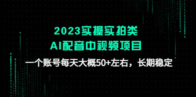 2023实操实拍类AI配音中视频项目,一个账号每天大概50+左右,长期稳定-91搞钱