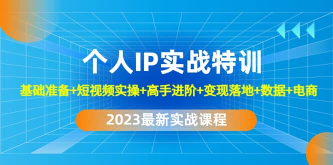 2023个人IP实战特训:基础准备+短视频实操+高手进阶+变现落地+数据+电商-91搞钱