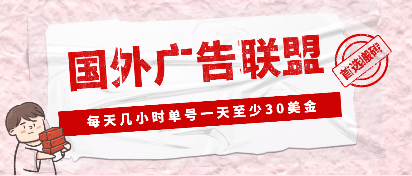 外面收费1980最新国外LEAD广告联盟搬砖项目，单号一天至少30美元(详细教程)-91搞钱