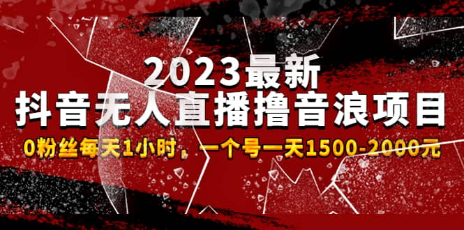 2023最新抖音无人直播撸音浪项目，0粉丝每天1小时，一个号一天1500-2000元-91搞钱