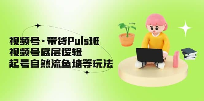 视频号·带货Puls班,视频号底层逻辑,起号自然流鱼塘等玩法-91搞钱