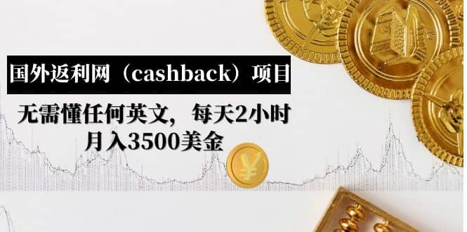 国外返利网(cashback)项目:无需懂任何英文,每天2小时,月入3500美元-91搞钱