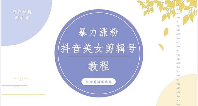 抖音快手暴力涨粉美女混剪视频教程 百分百过原创图片教程 附带违规申诉方法-91搞钱