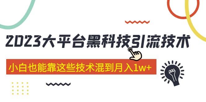 价值4899的2023大平台黑科技引流技术 29节课-91搞钱