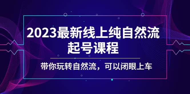 2023最新线上纯自然流起号课程,带你玩转自然流,可以闭眼上车-91搞钱