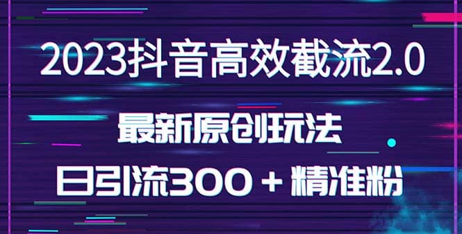 日引300+创业粉,独家抖音高效截流2.0玩法(价值1280)-91搞钱