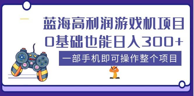 蓝海高利润游戏机项目,0基础也能日入300+。一部手机即可操作整个项目-91搞钱