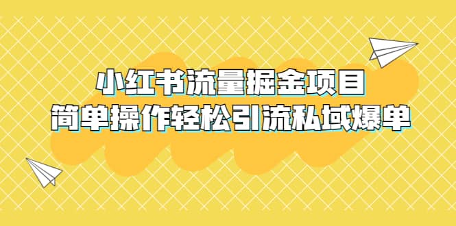 外面收费398小红书流量掘金项目,简单操作轻松引流私域爆单-91搞钱
