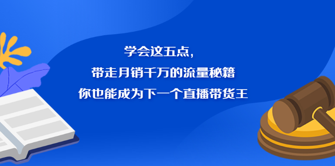 学会这五点,带走月销千万的流量秘籍,你也能成为下一个直播带货王-91搞钱