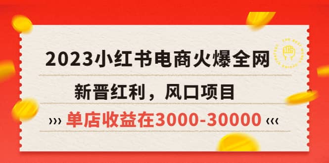 2023小红书电商火爆全网，新晋红利，风口项目，单店收益在3000-30000-91搞钱