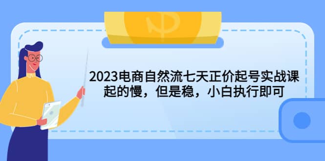 2023电商自然流七天正价起号实战课:起的慢,但是稳,小白执行即可-91搞钱