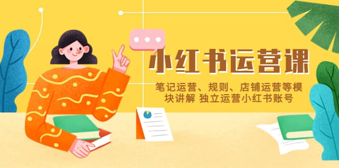 小红书·运营课,笔记运营、规则、店铺运营等模块讲解 独立运营小红书账号-91搞钱