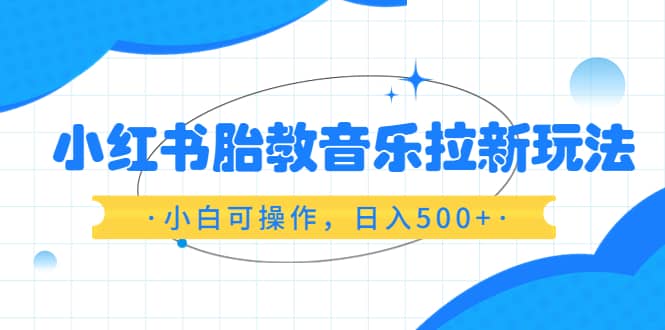 小红书胎教音乐拉新玩法，小白可操作，日入500+（资料已打包）-91搞钱