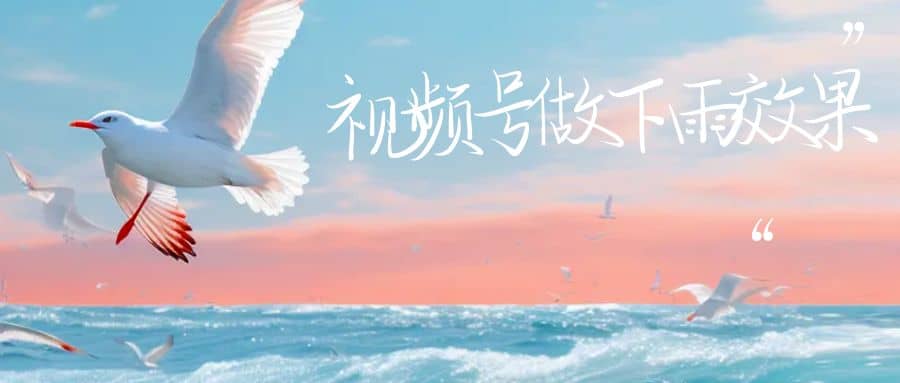 视频号做下雨视频一个账号一周涨粉10W+年入100w-91搞钱