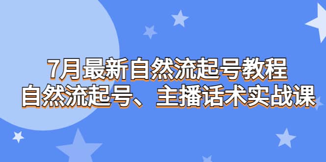 7月最新自然流起号教程,自然流起号、主播话术实战课-91搞钱