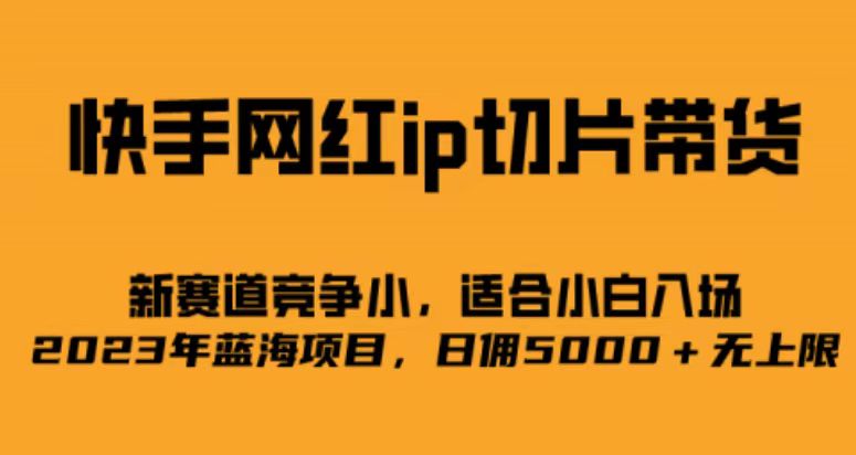 快手网红ip切片新赛道,竞争小事,适合小白 2023蓝海项目-91搞钱