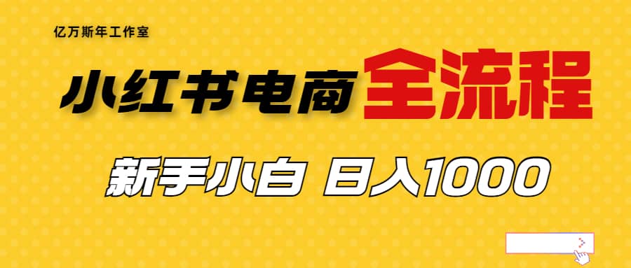 外面收费4988的小红书无货源电商从0-1全流程，日入1000＋-91搞钱