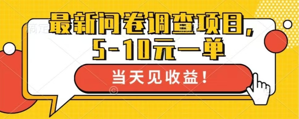最新问卷调查项目,共12个平台,单日零撸100+-91搞钱