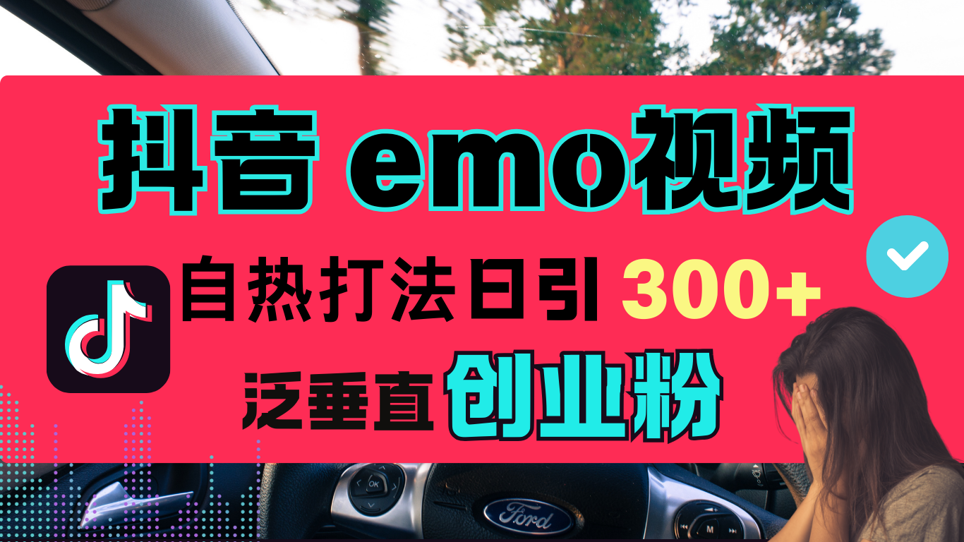 抖音“EMO视频”自热流打法，日引300+泛垂直创业粉-91搞钱