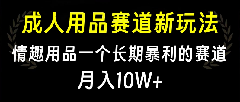 大人用品赛道新玩法，情趣用品一个长期暴利的赛道，月入10W+-91搞钱
