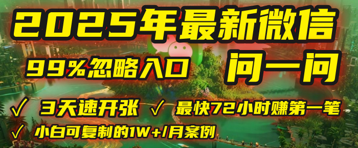 2025年,被99%的人忽视的微信问一问:每天写300字,最快3天就能“开张”赚到第一笔钱,有人已稳定月入1W+!-91搞钱