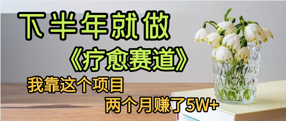 下半年稳赚的赛道,就选【疗愈赛道】,我自己运行这个项目两个月赚了5W+-91搞钱
