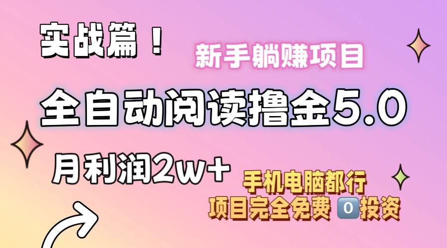 小说全自动阅读撸金5.0 操作简单 可批量操作 零门槛！小白无脑上手月入2w+-91搞钱