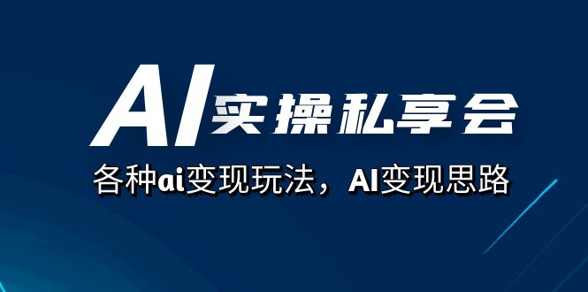AI实操私享会,各种ai变现玩法,AI变现思路(67节课)-91搞钱