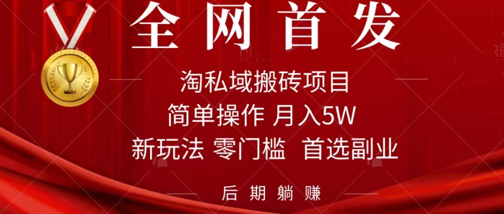 淘私域搬砖项目,利用信息差月入5W,每天无脑操作1小时,后期躺赚-91搞钱