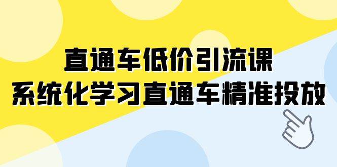 直通车-低价引流课,系统化学习直通车精准投放(14节课)-91搞钱