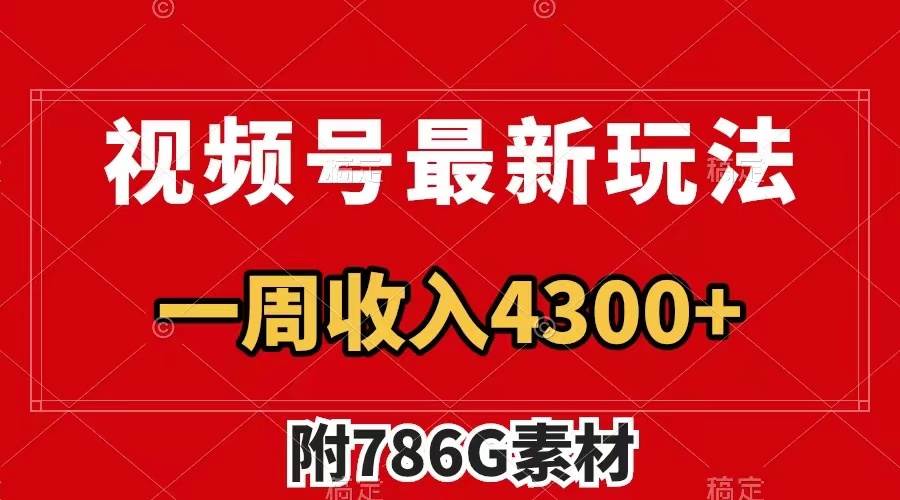 视频号最新玩法 广告收益翻倍 几分钟一个作品 一周变现4300+（附786G素材）-91搞钱
