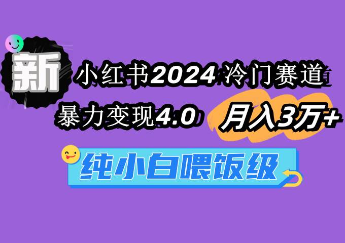 小红书2024冷门赛道 月入3万+ 暴力变现4.0 纯小白喂饭级-91搞钱