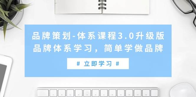 品牌策划-体系课程3.0升级版，品牌体系学习，简单学做品牌（高清无水印）-91搞钱