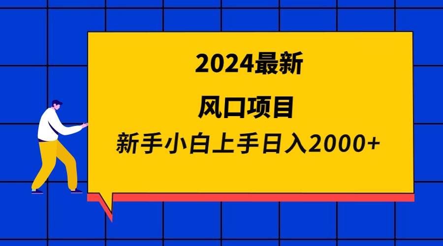 2024最新风口项目 新手小白日入2000+-91搞钱