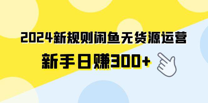 2024新规则闲鱼无货源运营新手日赚300+-91搞钱
