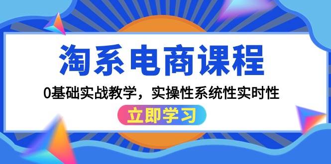 淘系电商课程,0基础实战教学,实操性系统性实时性(15节课)-91搞钱
