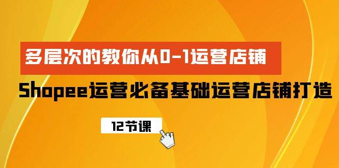 Shopee-运营必备基础运营店铺打造,多层次的教你从0-1运营店铺-91搞钱