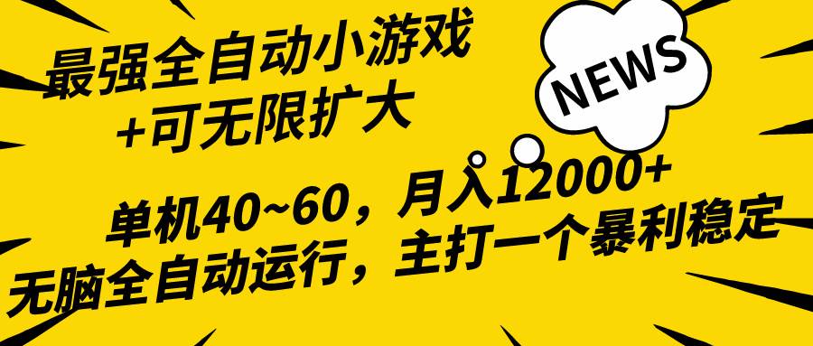 2024最新全网独家小游戏全自动，单机40~60,稳定躺赚，小白都能月入过万-91搞钱